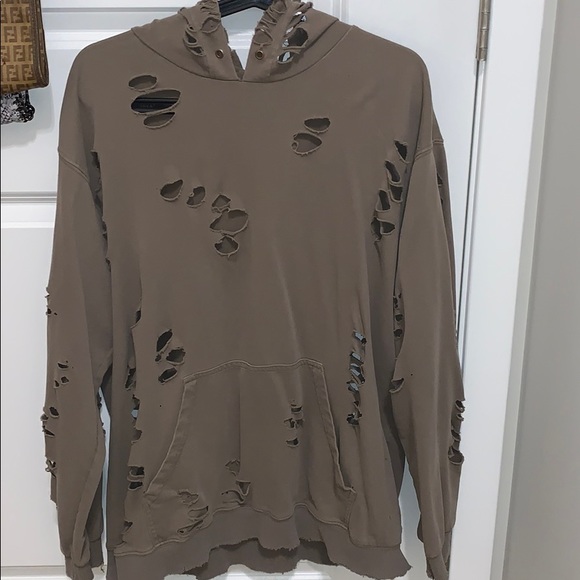 distressed sweatshirt with holes